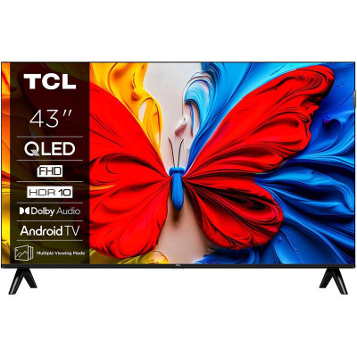 TCL Телевізор 43" QLED FHD 60Hz Smart Android TV Black