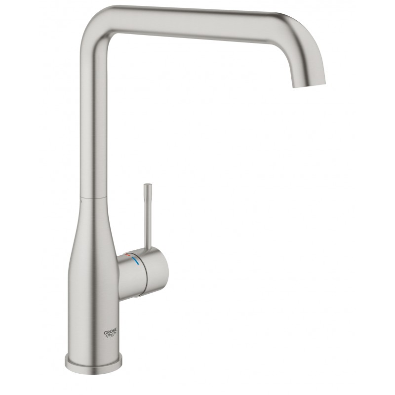 Grohe Змішувач для кухні Accent, довж.виливу - 220мм, поворотний, 1важіль, супер сталь