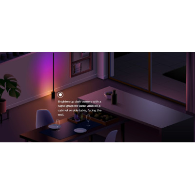 Philips Hue Настільний світильник розумний Signe,  чорний
