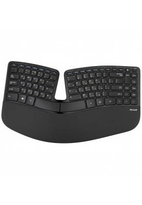 Microsoft Клавіатура мембранна Sculpt Ergonomic + NumPad 89+20key, WL, EN/UA, чорний