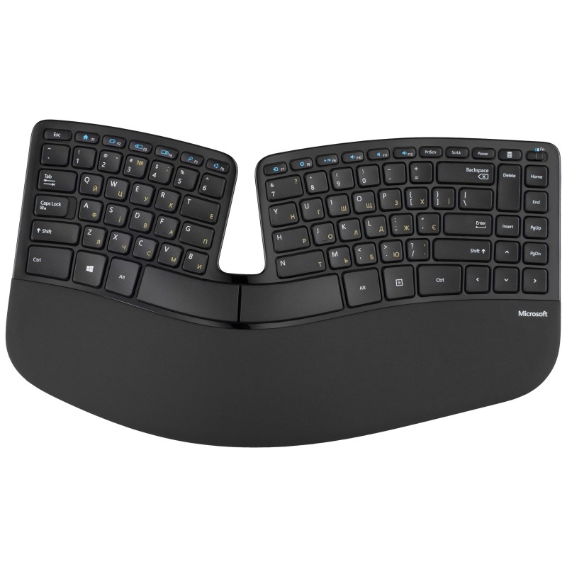 Microsoft Клавіатура мембранна Sculpt Ergonomic + NumPad 89+20key, WL, EN/UA, чорний