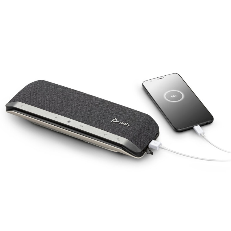 Poly Cпікерфон Sync 40, сертифікат Microsoft Teams, USB-A, USB-C, Bluetooth, сірий