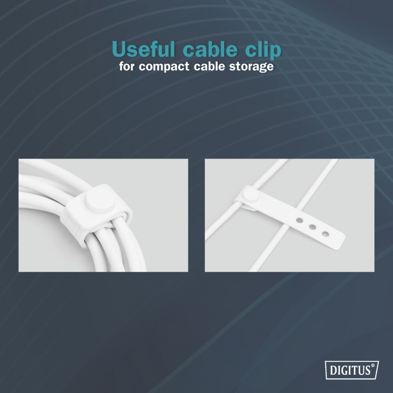 Digitus Кабель USB-A > Lightning заряджання/синхронізації, 1м, USB 2.0, 12W, силіконовий, білий