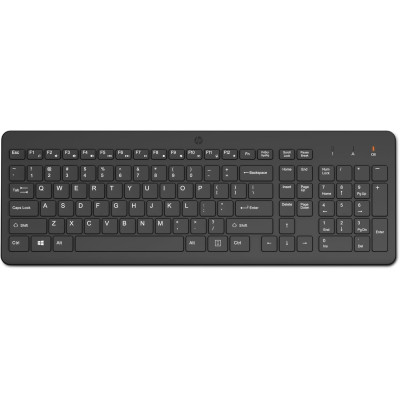 HP Клавіатура мембранна 220, 104key, WL, EN/UK, чорний