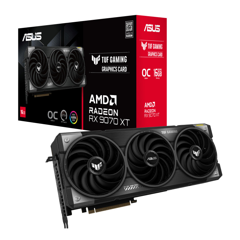 ASUS Вiдеокарта Radeon RX 9070 XT 16GB GDDR6 OC TUF-RX9070XT-O16G-GAMING