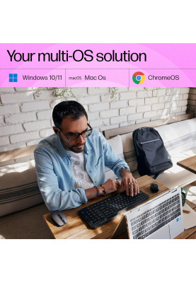 HP Клавіатура мембранна HP 460 Multi-Device key, BT, EN/UK, чорний