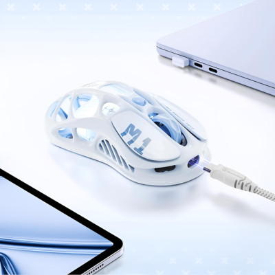 GravaStar Миша Mercury M1 Pro, magnesium alloy body, BT/WL/USB-A, RGB, Ice Blue GravaStar Миша Mercury M1 Pro, magnesium alloy body, BT/WL/USB-A, RGB, Ice Blue