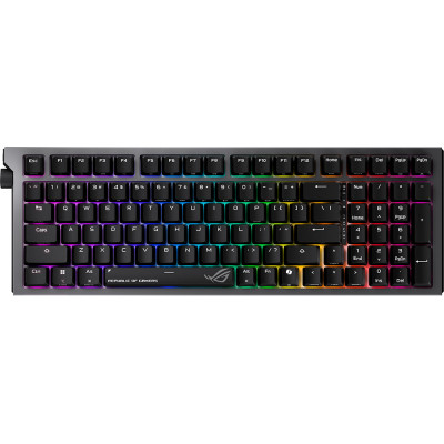 ASUS Клавиатура механическая ASUS ROG Strix Morph 96, 99key, NX Snow V2, USB-A/WL/BT, EN/UK, RGB, чёрный