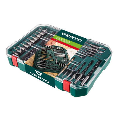 Verto Набір свердел та біт, 81шт, кейс Verto Набір свердел та біт, 81шт, кейс