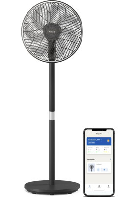 Philips Вентилятор Philips підлоговий Series 3000, 40см, 48Вт, керування через смартфон, регулювання висоти, чорний