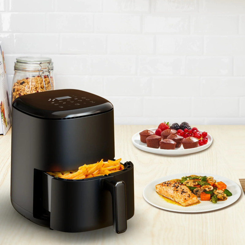 Tefal Мультипіч EasyFry Compact, 1300Вт, чаша-3л, сенсорне керув., пластик, чорний