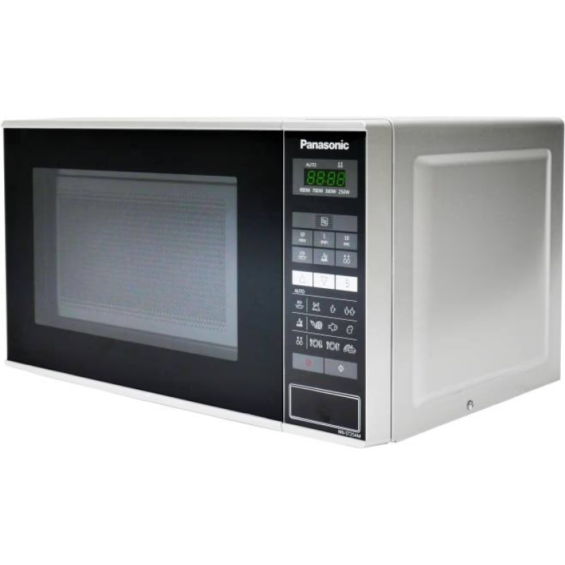Panasonic Мікрохвильова піч, 20л, 800Вт, дисплей, відкр.кнопкою, нерж