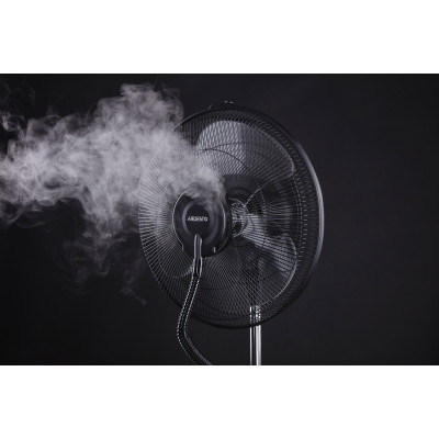 ARDESTO FNM-X2[Вентилятор підлоговий, 47см, 100Вт, пульт ДК, дисплей, зі зволоженням, чорно-сірий]