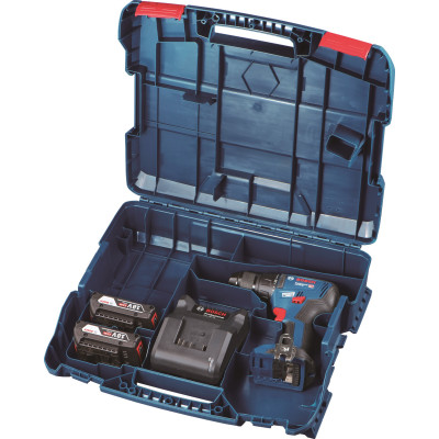 Bosch Шурупокрут-дриль акумуляторний GSR 18 V-50, 18В 2x2Aг, 50Нм, 20+1, 460/1800об/хв, 1кг