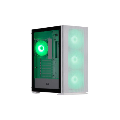 2E Gaming Корпус Virtus Neo G3301NW без БЖ 2xUSB3.0, 1xUSB2.0, 3x140мм ARGB, 1x120мм ARGB, VGA 340мм, LCS ready, контролер з пультом, TG Side Panel, ATX, білий