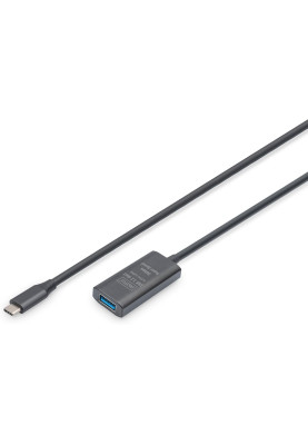 Digitus Подовжувач USB 3.2 Gen1 Active Cable 5G, C/M-A/F, 5м, чорний