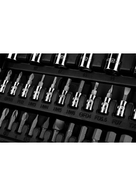 Neo Tools Набір інструментів, Набір торцевих головок, 110шт, 1/2", 1/4", CrV, кейс
