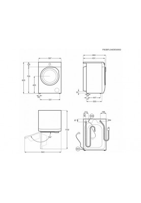 Electrolux Прально-сушильна машина фронтальна, 11(7)кг, 1600, А, 58см, дисплей, пара, інвертор, білий