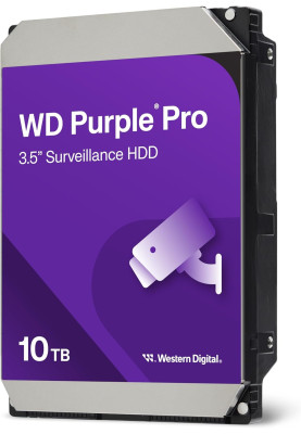 WD Жорсткий диск 10TB 3.5" 7200 512MB SATA Purple Pro Surveillance