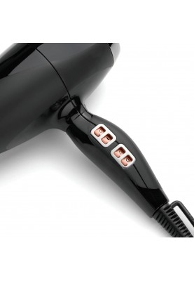 BaByliss Фен Air Power Pro, 2300Вт, 3 режими, дифузор, іоніз-я, хол. обдув, кераміка, чорно-рожевий