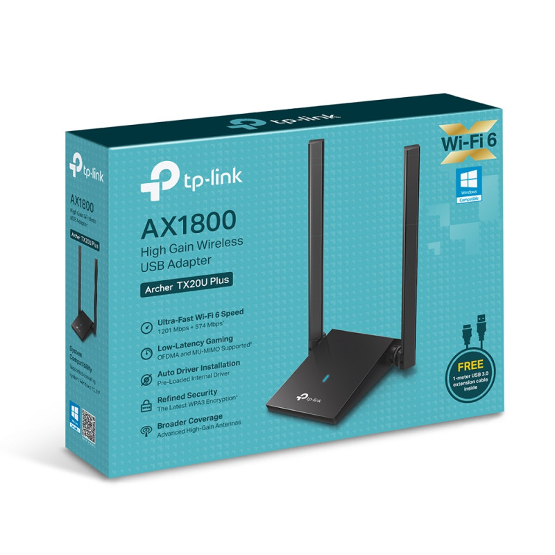 TP-Link WiFi-адаптер Archer TX20U Plus AX1800 USB 3.0