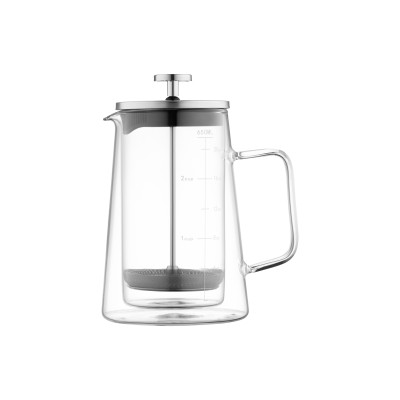 ARDESTO Френч-прес Ardesto Black Mars з подвійними стінками 650мл, боросилікатне скло, нержавіюча сталь, прозорий