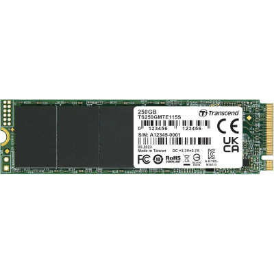 Transcend Накопичувач SSD Transcend M.2 250GB PCIe 3.0 MTE115S
