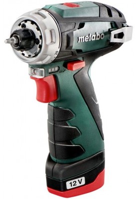 Metabo Шурпокрут-дриль POWERMAXX BS BASIC, акумуляторний, 2*12В, 2 Аг, 0-360/0-1400об/хв, патрон 1-10мм, шестигранник, 17/34Нм