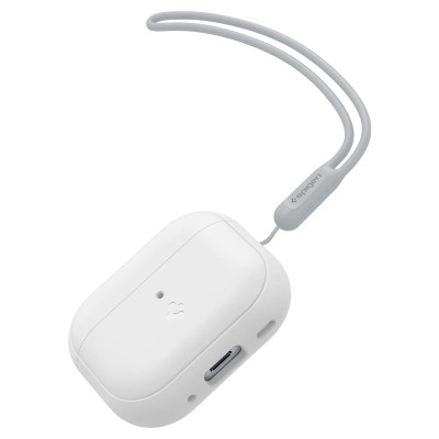 Spigen Чохол для Apple AirPods Pro 2 Silicone Fit, White+Strap Gray