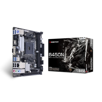 Biostar Материнська плата B450NH sAM4 B450 2xDDR4 HDMI D-Sub mITX