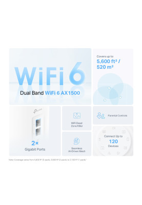 TP-Link Система WiFi-Mesh Deco X10 AX1500, 1x GE LAN, 1x GE WAN, 1мод