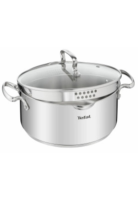 Tefal Кастрюля DUETTO+, 2л, з кришкою, нержавіюча сталь, скло