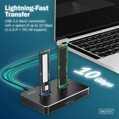 Digitus Док-станція USB-C > 2xSATA SSD/SD