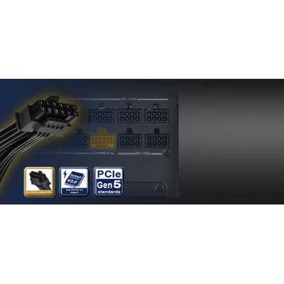 SilverStone Блок живлення Decathlon Cybenetics DA1000R-GM (1000W), >90%, 80+ Gold, 135mm
