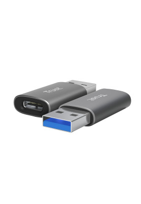 Trust Адаптер Calyx USB-C > USBA3.2, 2шт, чорний