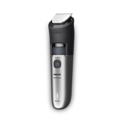 Philips Тример Philips Series 7000, для бороди і вусів, акум., сталь, чорно-сріблястий