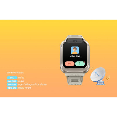Mibro Дитячий годинник-телефон S1, 1.68", 360x390, GPS, 8MP+5MP, 900мА·год, 2АТM, пісочно-золотий