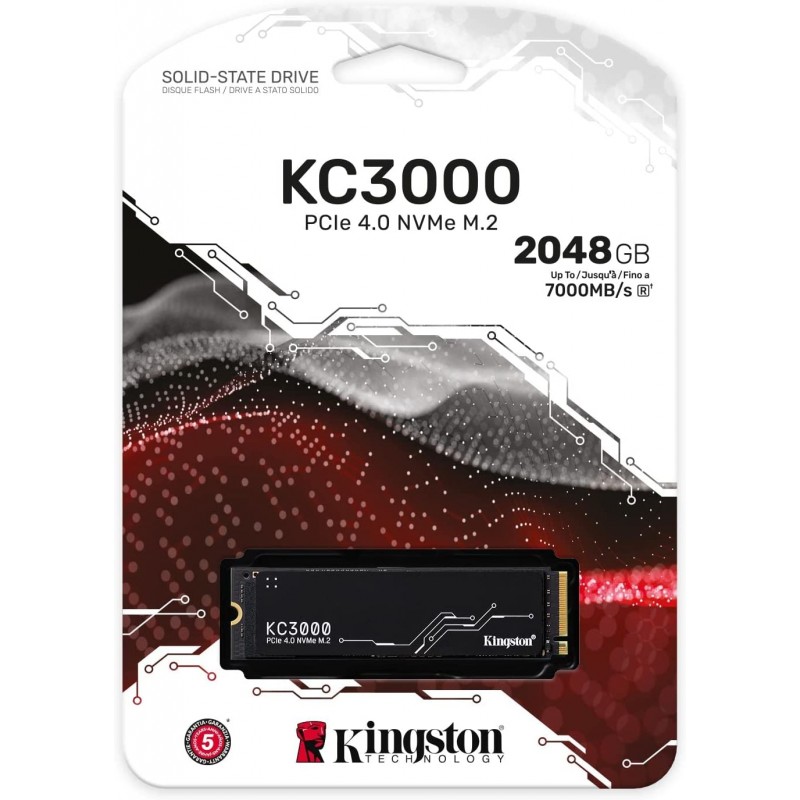 Kingston Твердотільний накопичувач SSD M.2 2TB KC3000 NVMe PCIe 4.0 4x 2280