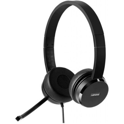 Lenovo Гарнітура ПК стерео On-ear 100, USB, 1.8м, чорний