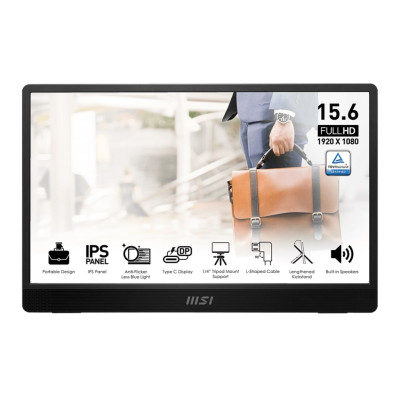 MSI Монітор портативний 15.6» PRO MP161-E2 mHDMI, 2xUSB-C, MM, IPS, Cover