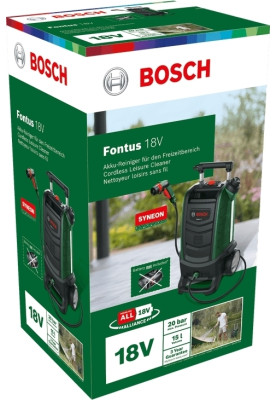 Bosch Мінімийка акумуляторна Fontus 18V 18В 20бар 386л/год 7.5кг без АКБ і ЗП