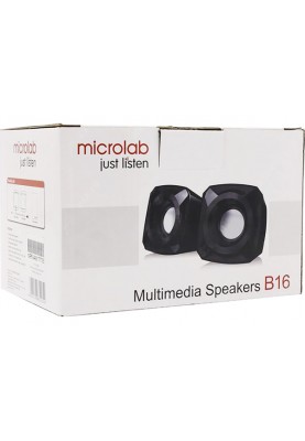 Microlab Акустична система B-16 2.0, USB, mini-jack, чорний