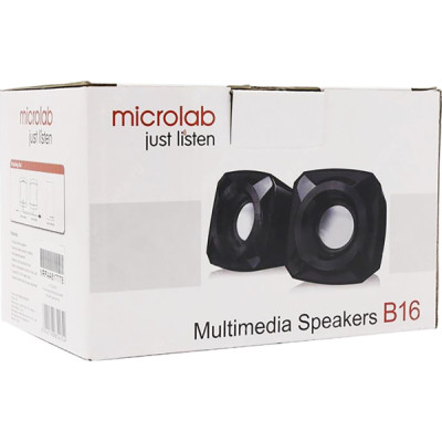 Microlab Акустична система B-16 2.0, USB, mini-jack, чорний Microlab Акустична система B-16 2.0, USB, mini-jack, чорний