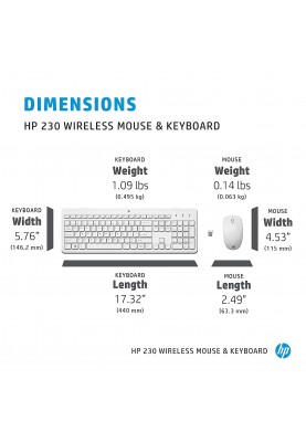 HP Комплект 230 WL UKR white