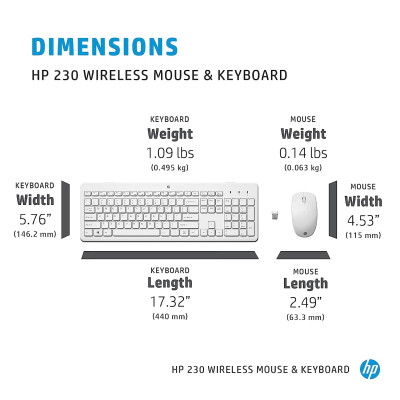 HP Комплект 230 WL UKR white