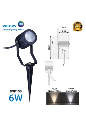 Philips Ландшафтний світильник спот BGP150 LED480 / NW 6W 20D GM 400 lm