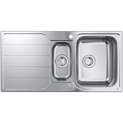Grohe Мийка кухонная K500, нерж.сталь, прямокут., з крилом, 1000x500x200мм, чаша - 2, врізна, нержавіюча сталь