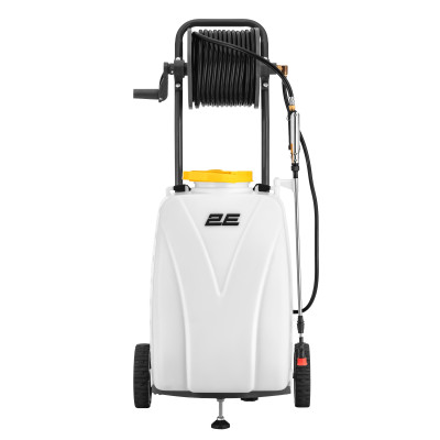 2E Обприскувач акумуляторний AquaSpray 40LRC 40л 12В 1х12А·год 7бар 2.9л·хв 16кг вольтметр колеса катушка шланг 30м