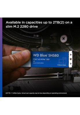 WD Накопичувач SSD WD M.2 2TB PCIe 4.0 Blue SN580