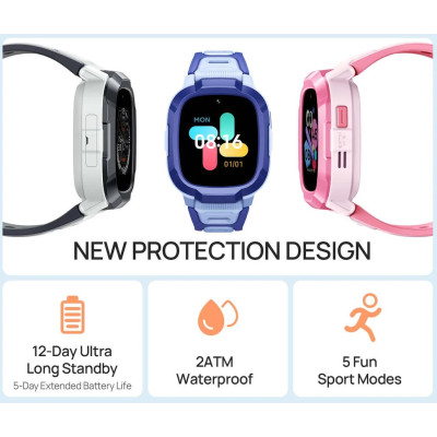 Mibro Дитячий годинник-телефон P6, 1.4", 240x280, GPS, 2MP, 900мА·год, 2АТM, сірий Mibro Дитячий годинник-телефон P6, 1.4", 240x280, GPS, 2MP, 900мА·год, 2АТM, сірий